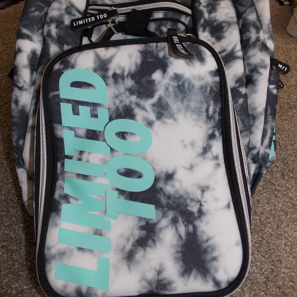 NWT-Limited Too Colorblock Ripstop Backpack & Lunch Bag Set
